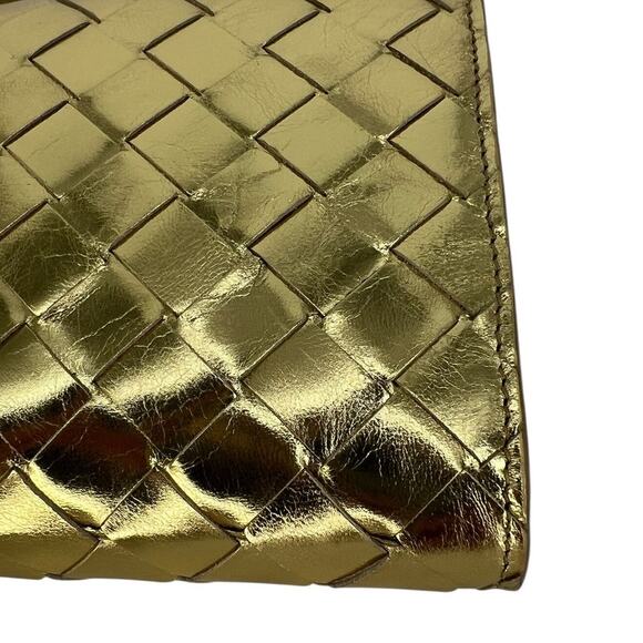 Bottega Veneta Andiamo Gold Intrecciato Leather Clutch Top Handle Bag - Picture 11 of 16